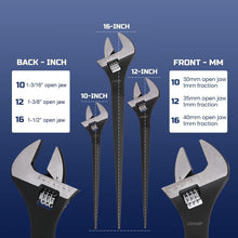 Load image into Gallery viewer, Retractable Spud Wrench Set: 10, 12, 16 Inch Adjustable Tools for Maximum Torque