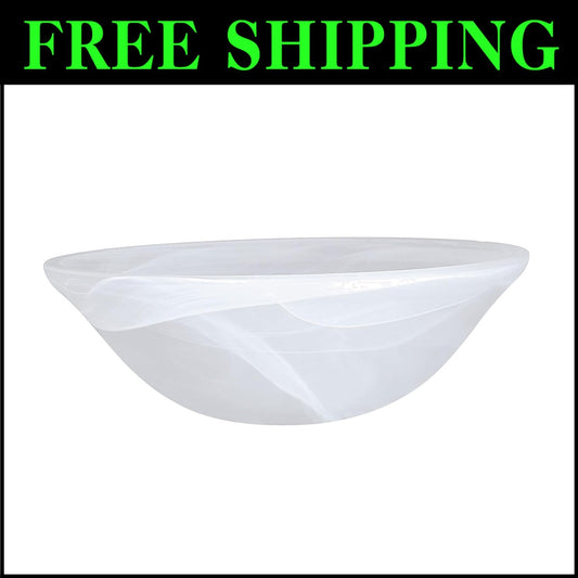 Frosted Alabaster Glass Shade Replacement for Torchiere and Pendant Lamps