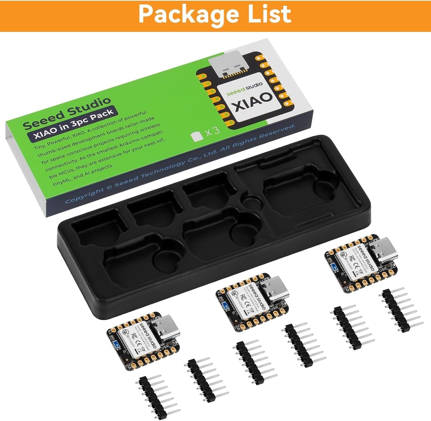 nRF52840 Development Board Pack with IMU & Microphone for Advanced IoT Projects