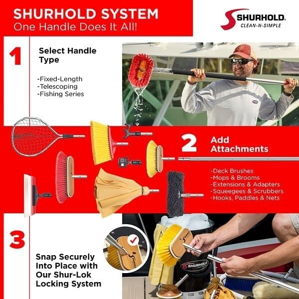 10-Inch Extra-Soft Deck Brush with Blue Nylon Bristles for Delicate Surfaces