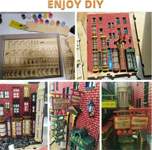 Load image into Gallery viewer, Intricate DIY Book Nook Kit for Adults - LED Light &amp; Decorative Bookend Insert