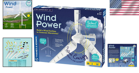 STEM Wind Power V4.0 Kit: Build a 3ft Wind Turbine, Explore Renewable Energy