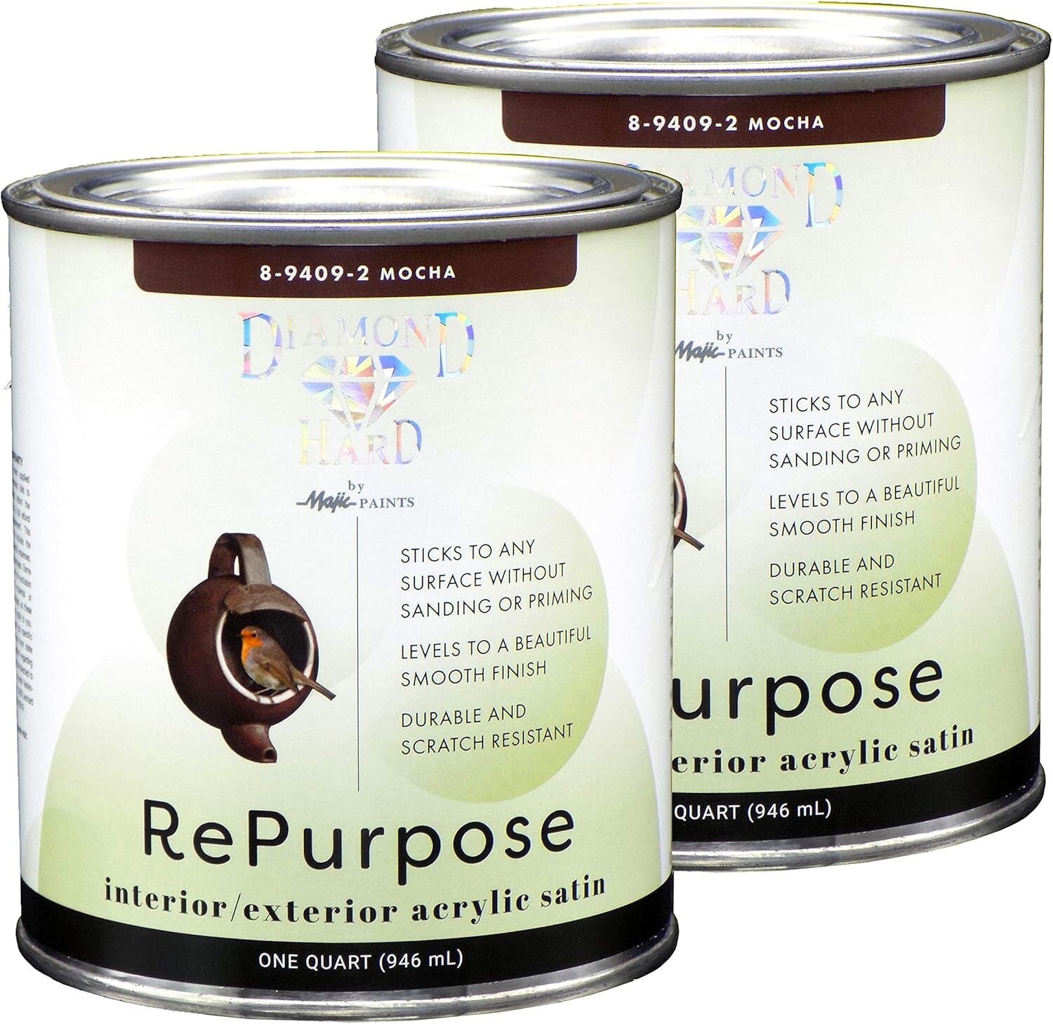Durable Satin Finish Paint in Mocha - Perfect for Furniture & Home Projects
