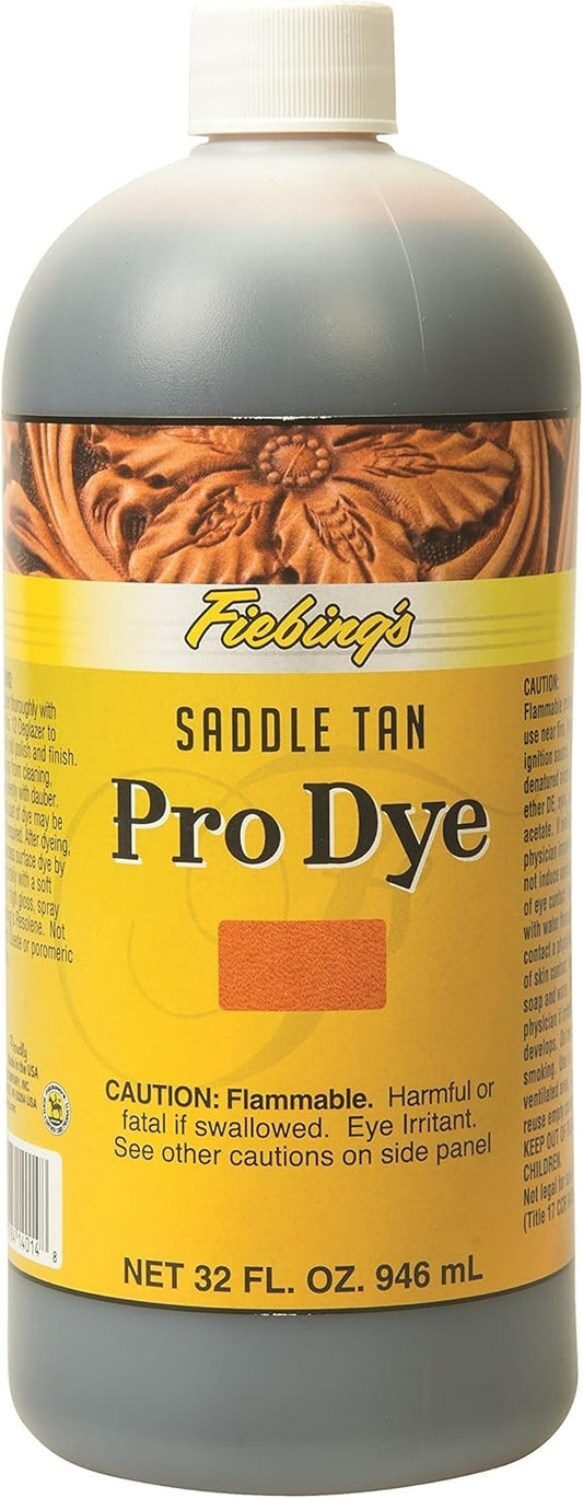 1 Quart Tan Leather Dye - Superior Colorfast Formula for Professionals