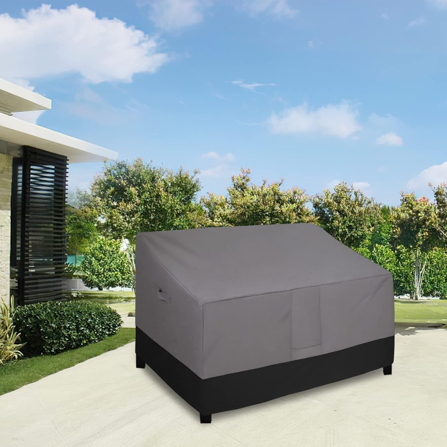 58 Inch Heavy Duty Waterproof Outdoor Couch Cover with Elastic Closure & Handles