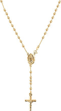 Load image into Gallery viewer, 925 Sterling Silver &amp; 18K Gold Plated Rosary Pendant Necklace - Italian Elegance