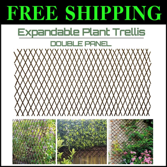 Durable Expandable Willow Fence for Climbing Plants - Natural Look & Easy Setup