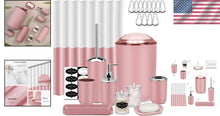 Load image into Gallery viewer, Stylish 22-Piece Pink Bathroom Accessories Set: Includes Shower Curtain &amp; Hooks