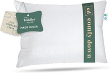 Load image into Gallery viewer, Ergonomic Toddler Pillow - 800 Fill Power Goose Down, 13x18 Inches, **Hypoall...