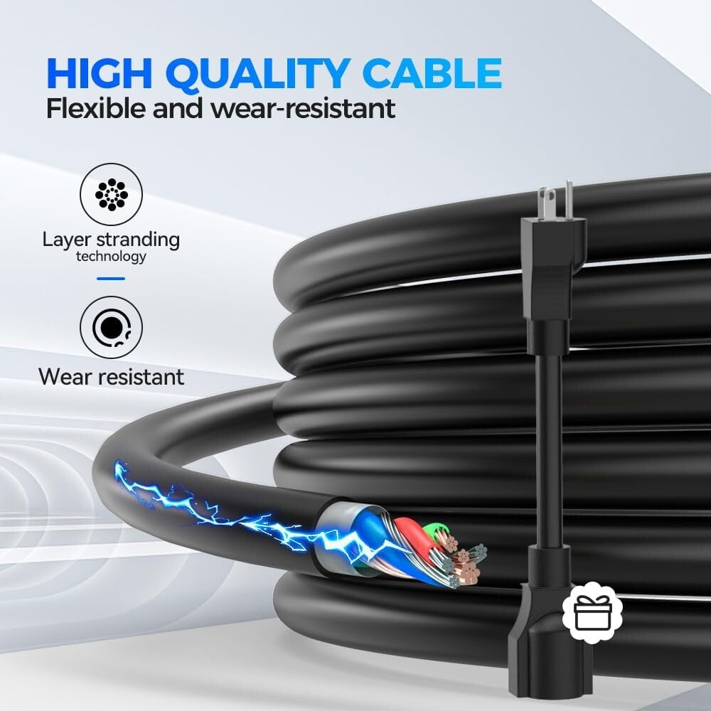 Durable Electric Vehicle Charger - 25FT Cable, 16A Fast Charging for J1772 Cars