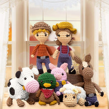 Load image into Gallery viewer, Amigurumi Farm Animal Crochet Kit - Beginner-Friendly with Video Tutorials