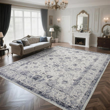 Load image into Gallery viewer, Stylish 9x12 Non-Slip Area Rug - Vintage Floral Design for Living Spaces