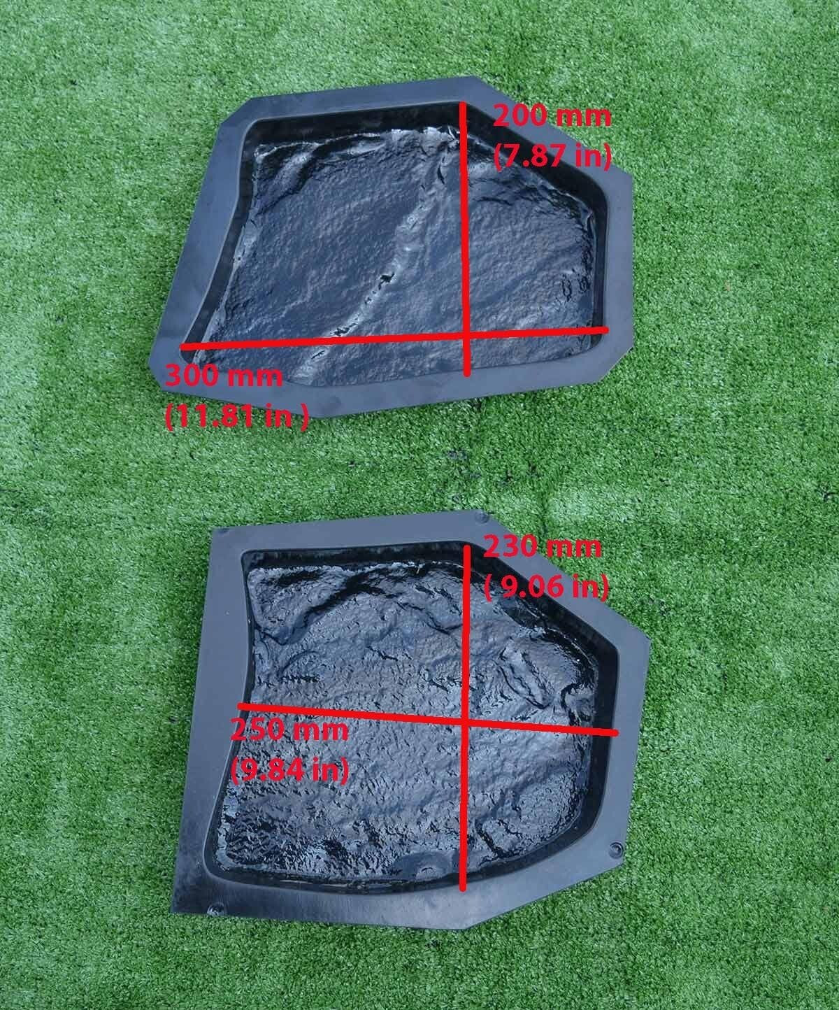 DIY Flagstone Casting Concrete Molds - 6 Piece Set for Outdoor Walkways