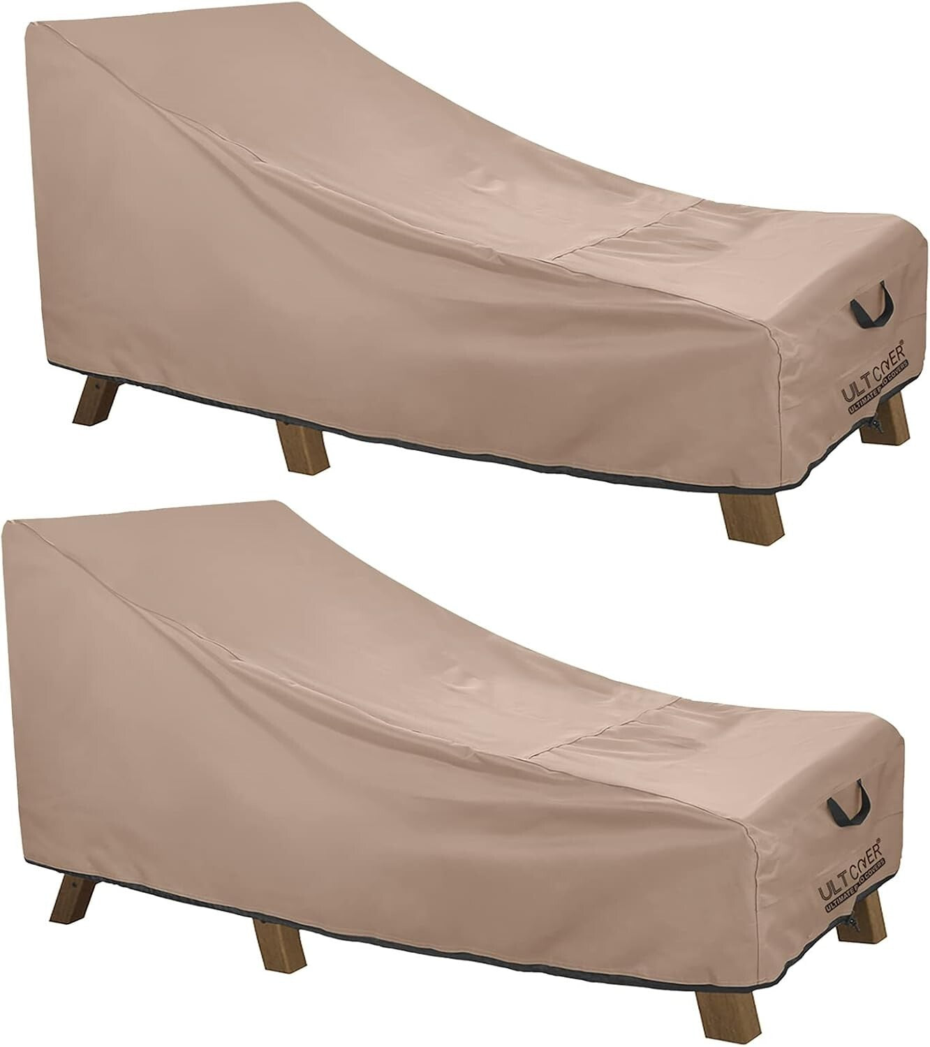 Solid Brown Outdoor Chair Covers - Heavy-Duty Protection for 76" x 32" Chairs