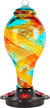 Load image into Gallery viewer, 36oz Hummingbird Feeder with Rustproof Base &amp; Ant Moat - Unique Ribbon Design