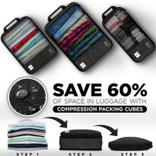 Load image into Gallery viewer, Water-Proof Travel Packing Organizers with Smart Compression - Set of 3