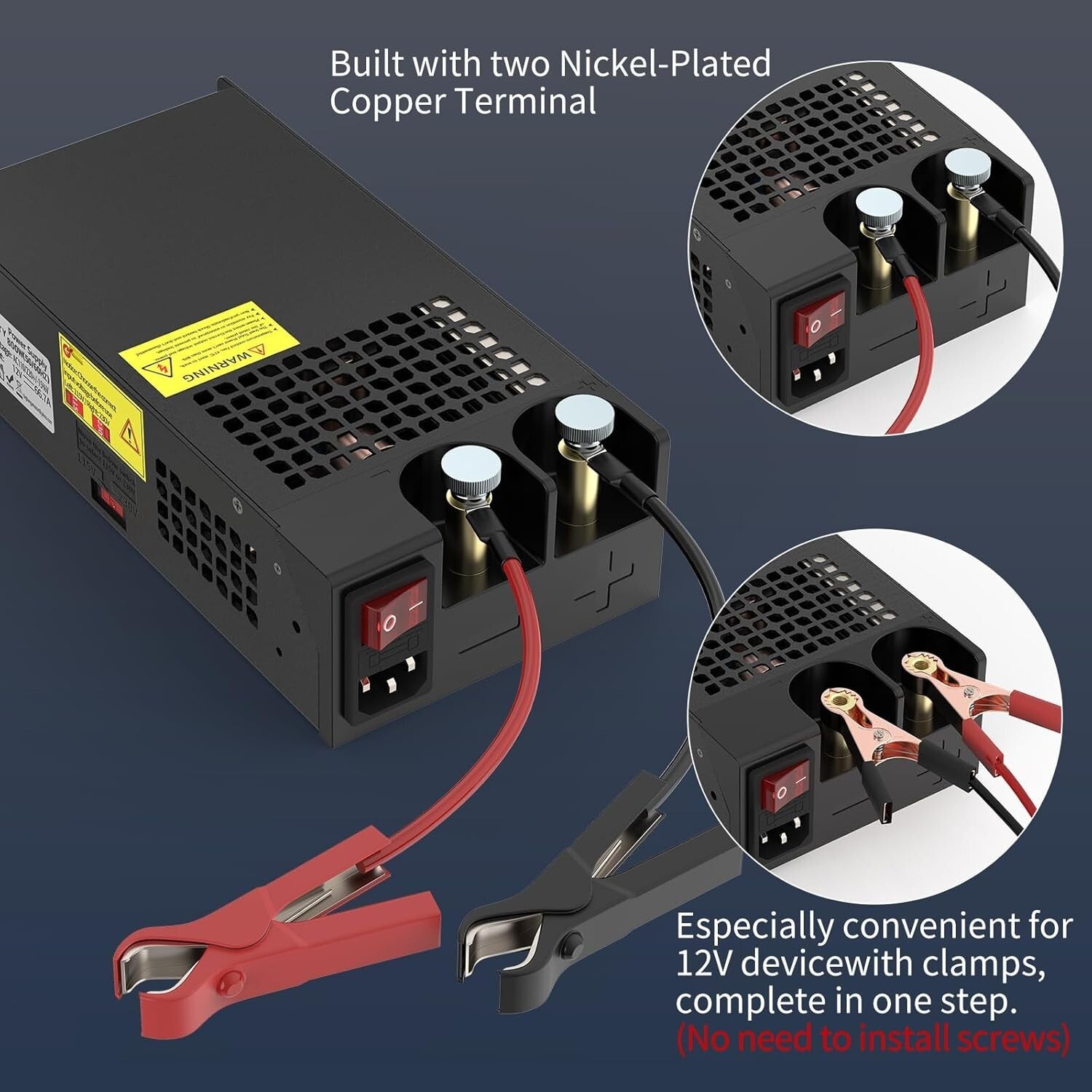 Adjustable Power Supply 12V DC Converter, 83.4A Max for LED Strips & More