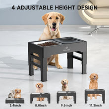 Load image into Gallery viewer, Stainless Steel Adjustable Dog Feeder with Anti-Slip Base for Healthy Pets