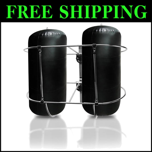 Versatile 9-Inch Stainless Steel Fender Holder with Glossy Finish for Marine Use