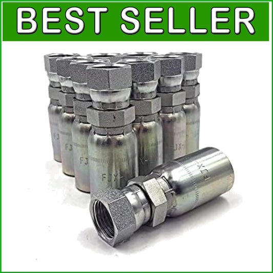 Corrosion-Resistant 10-Pack of 3/8" Hose x JIC 37° Fittings for Fluid Power