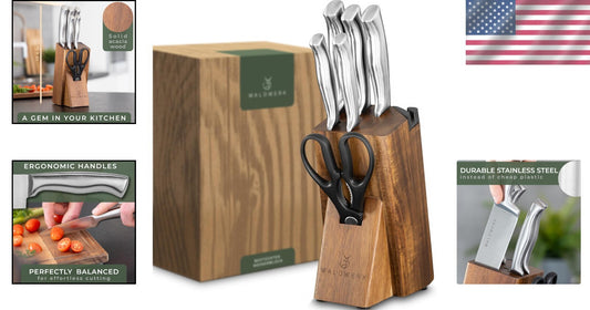 Chef’s Choice: 7-Piece Knife Block Set with Integrated Sharpener and Scissors