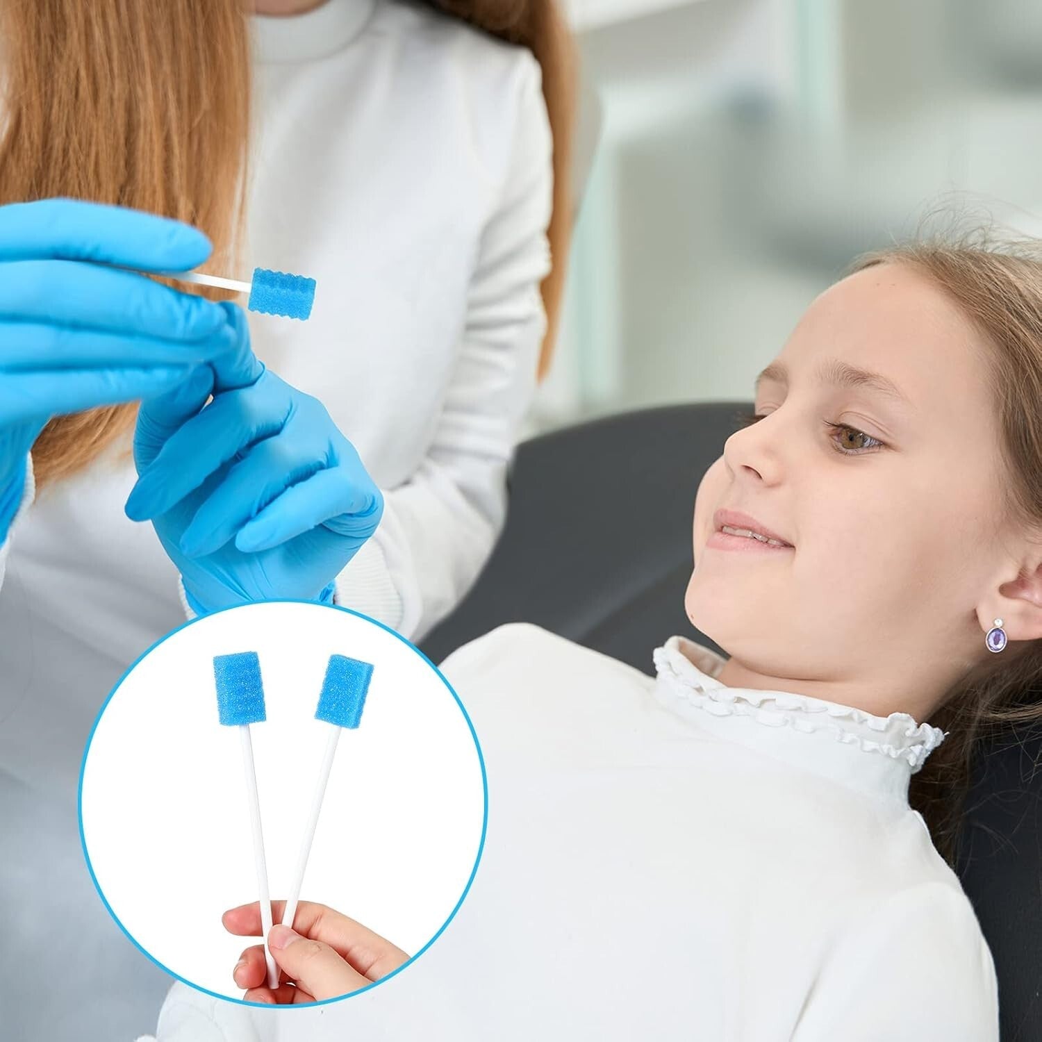 500 Bulk Disposable Sponge Swabs for Oral Hygiene - Perfect for Elderly Care