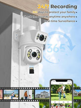 Load image into Gallery viewer, 6MP Dual Lens Outdoor Security Camera - Color Night Vision &amp; Alexa Compatible