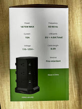 Load image into Gallery viewer, Smart Power Strip Tower: 12 Outlets &amp; 6 USBs with Individual Switches, Fireproof
