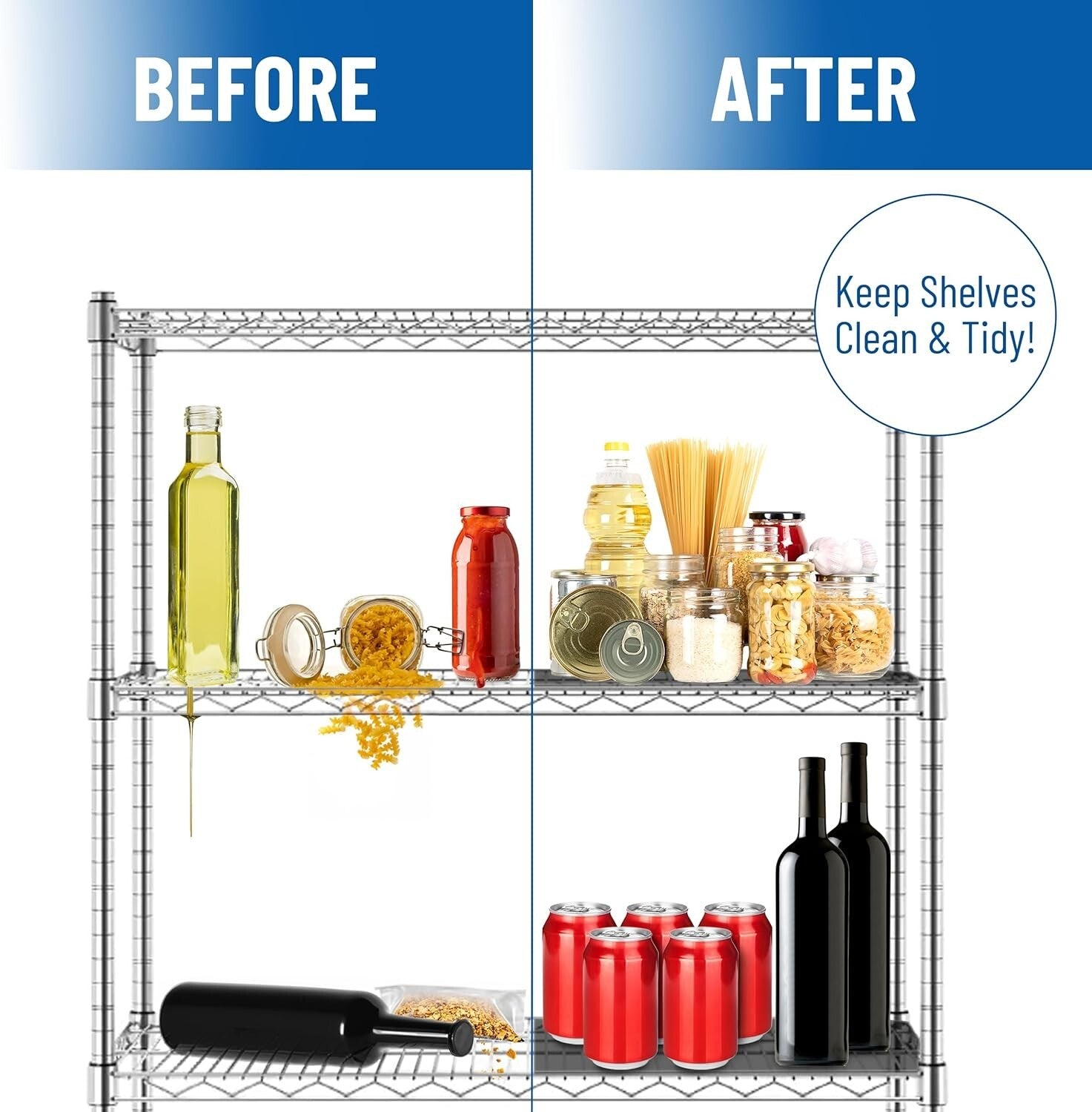 Durable 4-Pack 18" x 48" Plastic Wire Shelf Liners - Easy Clean Design