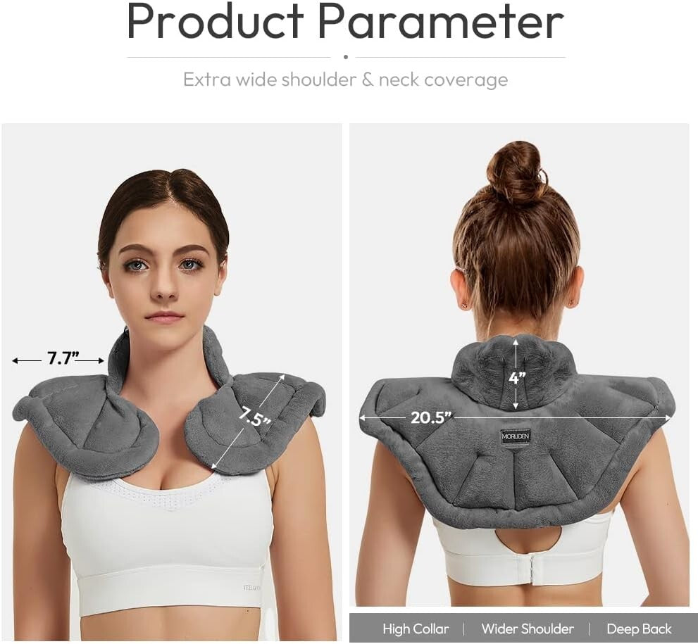 All-Natural Microwavable Heating Pad for Neck & Shoulders - Stress Relief Aid