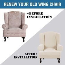 Load image into Gallery viewer, Premium 1 Piece Wing Chair Covers - Soft Stretch Fabric, Easy Care Protection