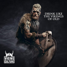 Load image into Gallery viewer, Authentic 16oz Ox Horn Mug Set: Vintage Viking Tankard with Shot Glass &amp; Opener