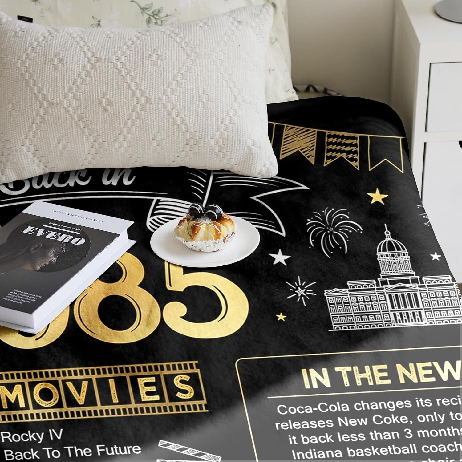 Golden 1985 Fleece Throw Blanket - Perfect 40th Birthday & Anniversary Gift