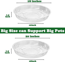 Load image into Gallery viewer, 20-Pack Clear Plastic 20-Inch Plant Saucer Trays - Essential for Indoor Plants