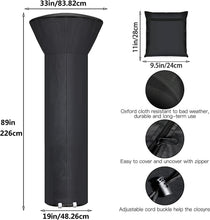 Load image into Gallery viewer, Wind and Sun Resistant Patio Heater Covers, 89'' High with Easy Zipper Access