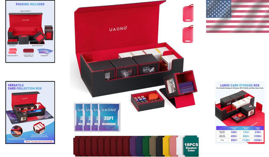 Portable 5 in 1 Card Deck Case with Magnetic Closure - For All Trading Cards