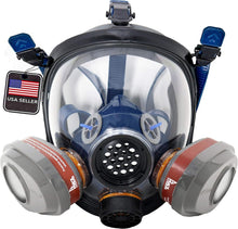 Load image into Gallery viewer, Lightweight Full Face Organic Vapor Mask with Premium Silicone Seal &amp; Filters