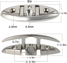 Load image into Gallery viewer, Durable 316 Stainless Steel Boat Cleats - Folding Design, Easy Installation