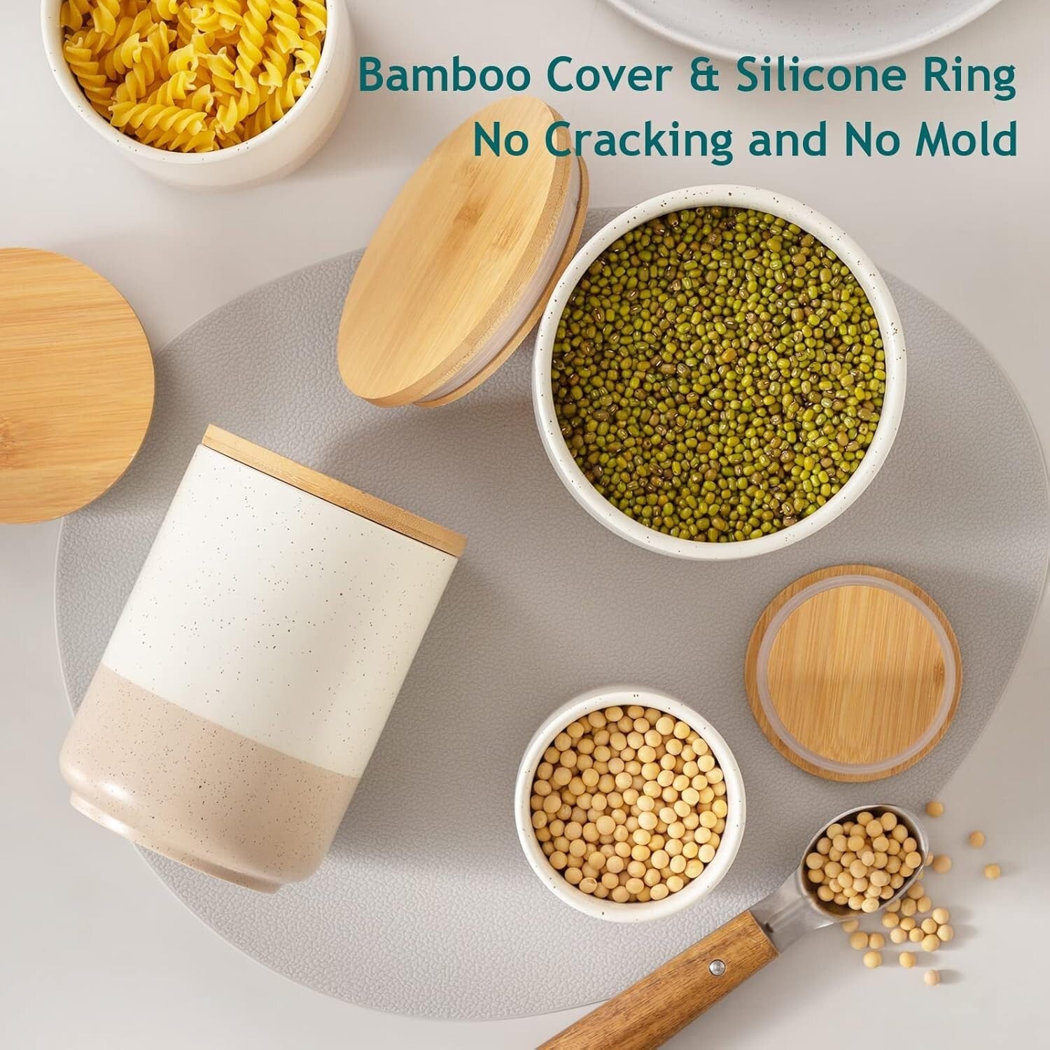 Chic Dishwasher Safe Canister Set – 3-Piece Airtight Storage for Kitchen & More