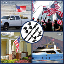 Load image into Gallery viewer, Patriotic American Flag Pole Kit with Anti-Tangle Rings - 2 Pack for Home Use