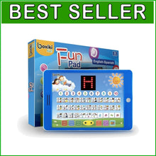 Load image into Gallery viewer, Interactive Kids Tablet: Spanish &amp; English Learning with Engaging Quizzes