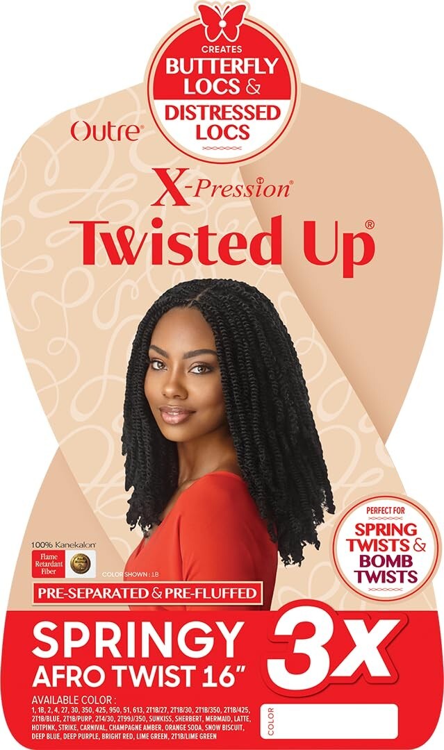 Soft Texture 16-Inch Dark Brown 2 Twisted Up Hair Extensions - X-Pression 5-Pack