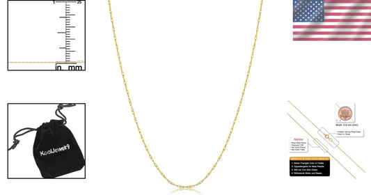 Versatile 14k Gold Rope Chain Necklace in 14-30 Inch Lengths - Stylish for Women