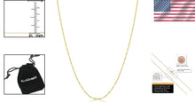 Load image into Gallery viewer, Versatile 14k Gold Rope Chain Necklace in 14-30 Inch Lengths - Stylish for Women