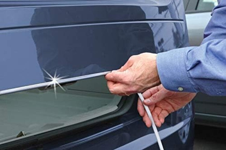 Chrome Self-Adhesive Vehicle Trim - 50ft UV-Proof Protection Against Scratches