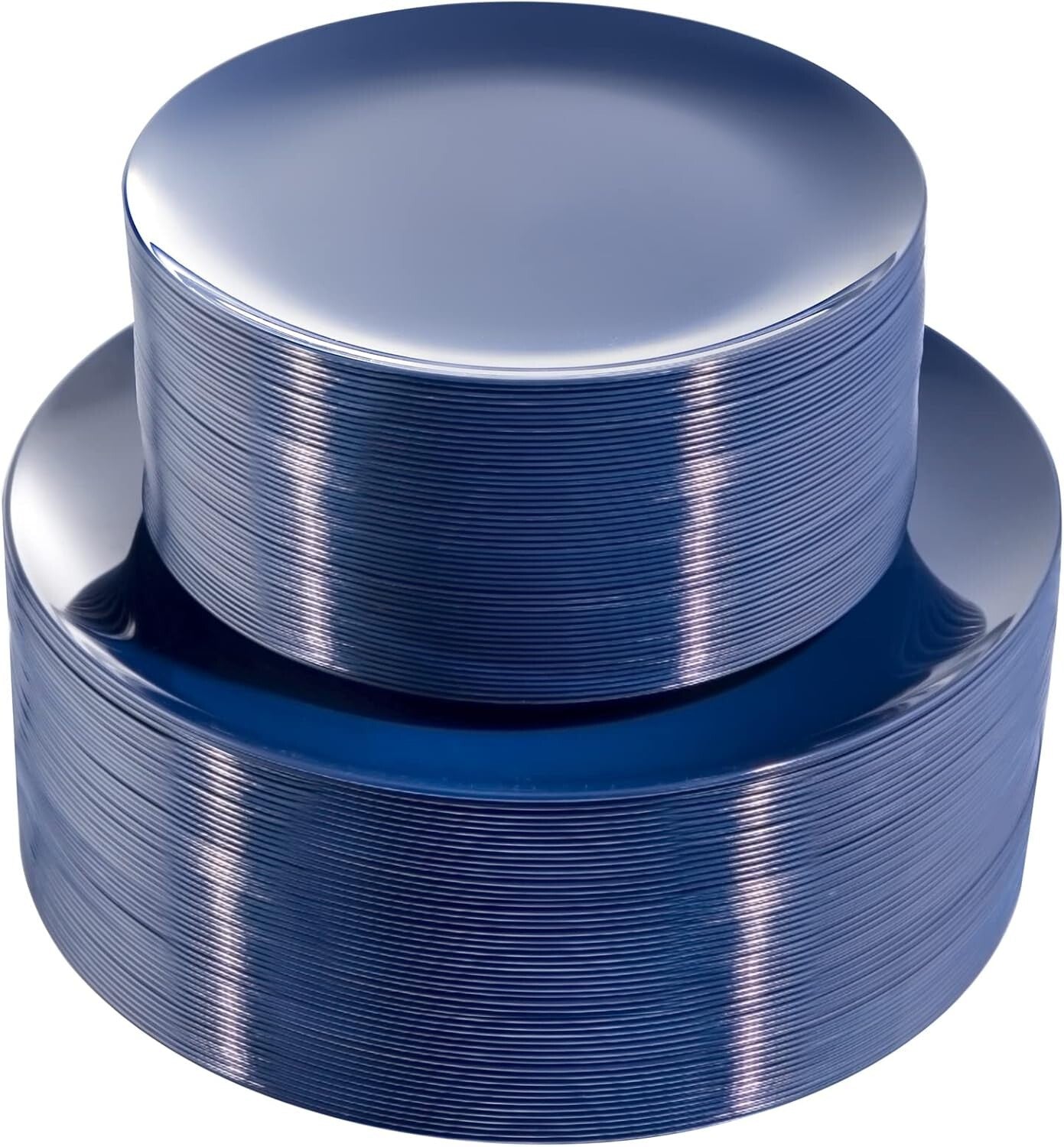 Durable 100PCS BPA-Free Blue Dinner & Dessert Plates - Perfect for Gatherings