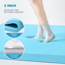 Load image into Gallery viewer, Machine Washable Twin Size Cooling Mattress Topper - Luxury Gel Foam Comfort