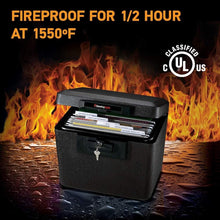 Load image into Gallery viewer, Fireproof Document Box with Key Lock - 0.61 Cubic Feet for Home or Office