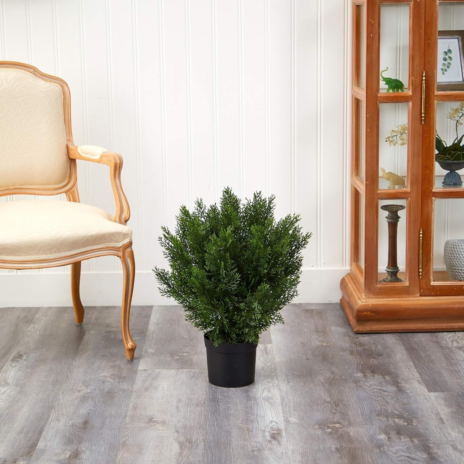 2ft Weather-Resistant Cedar Artificial Bush for Stylish Home & Office Decor