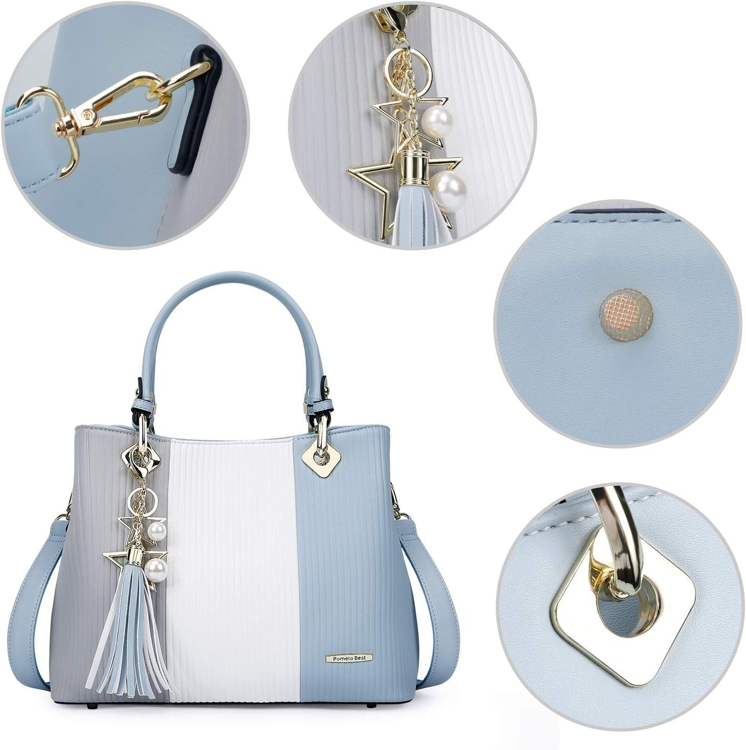 Versatile Women's Satchel Bag with Multiple Pockets - Stylish & Practical